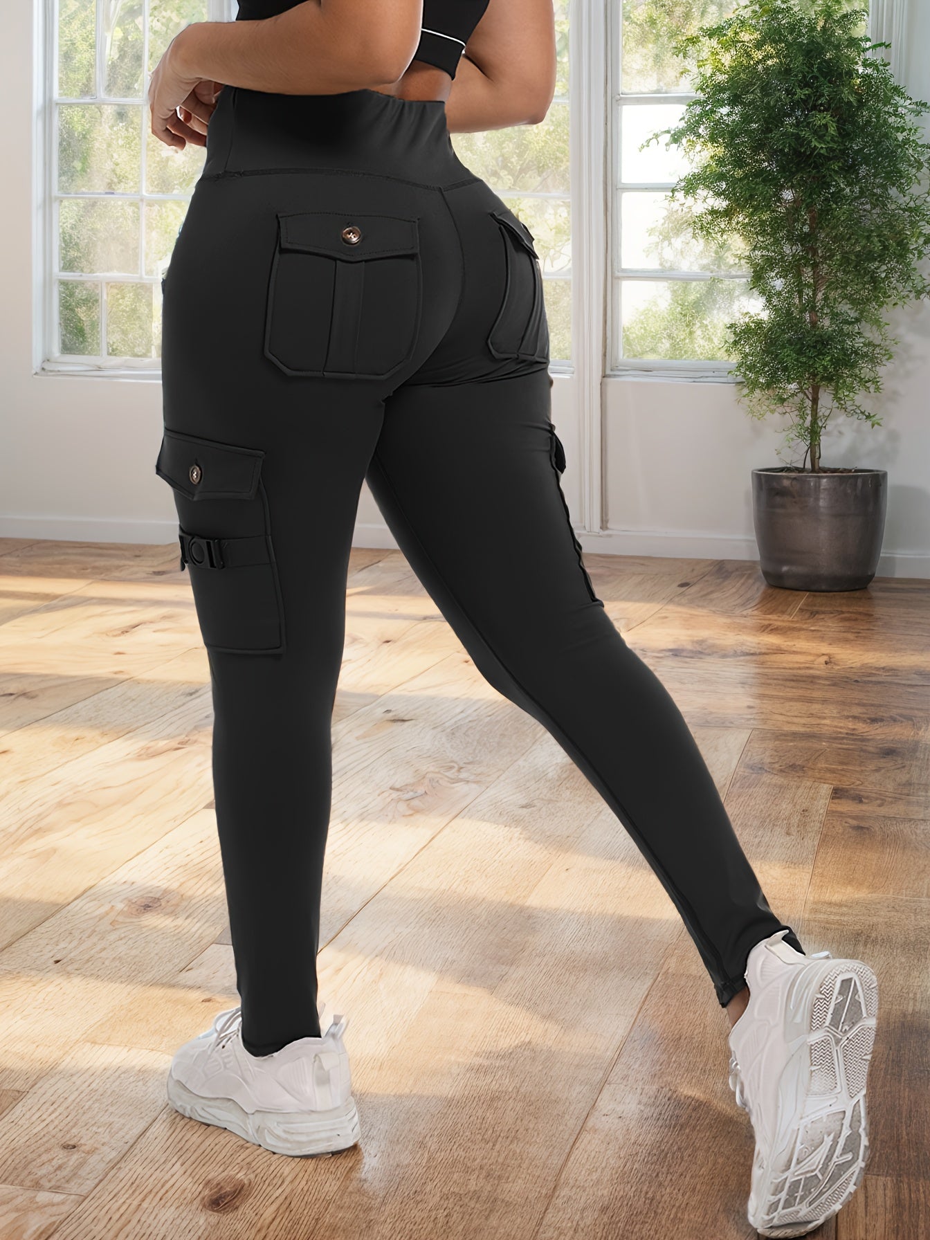 Sports Leggings with Slide Pockets