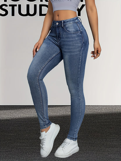 Women's Vintage Blue Stretch Skinny Jeans