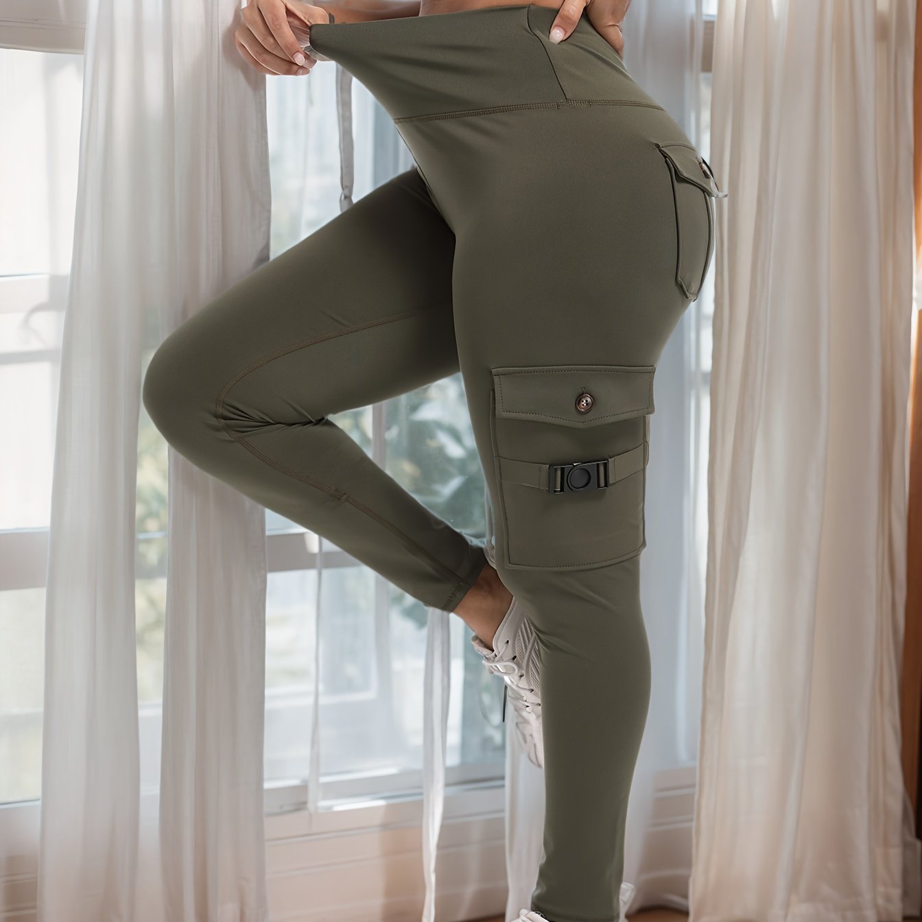 Sports Leggings with Slide Pockets