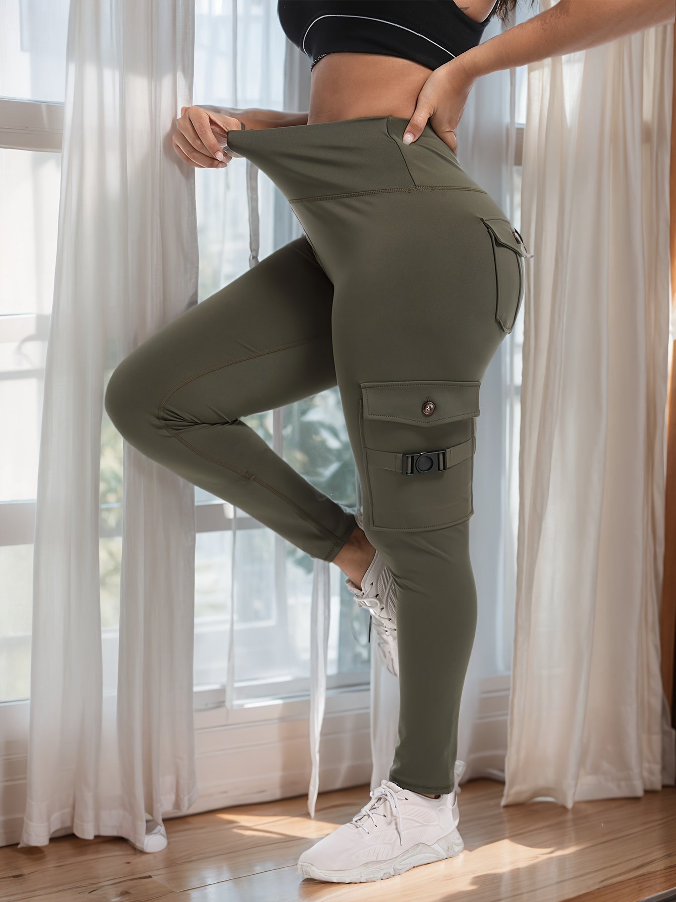 Sports Leggings with Slide Pockets