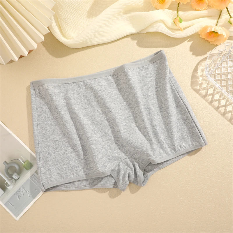 Women's Panties Cotton Seamless Sports Boxers Underwear Female Solid Color Briefs Cozy Lingerie Intimate Underpants XS-XL