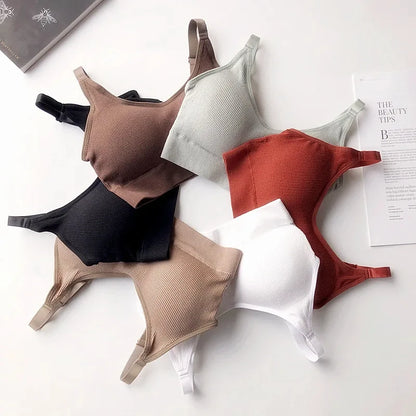 Sexy Underwear Women Gather No Steel Ring Lingerie Bra Tube Top Wrapped Chest Beauty Back Actival Cotton Thin Section Tube Top