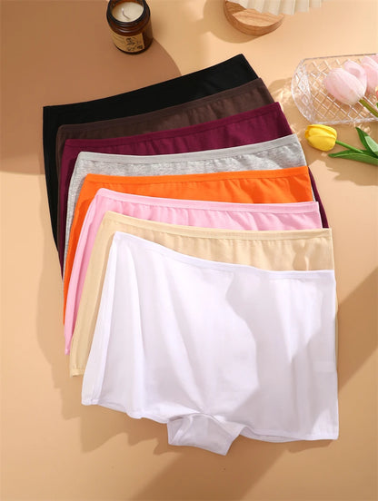 Women's Panties Cotton Seamless Sports Boxers Underwear Female Solid Color Briefs Cozy Lingerie Intimate Underpants XS-XL