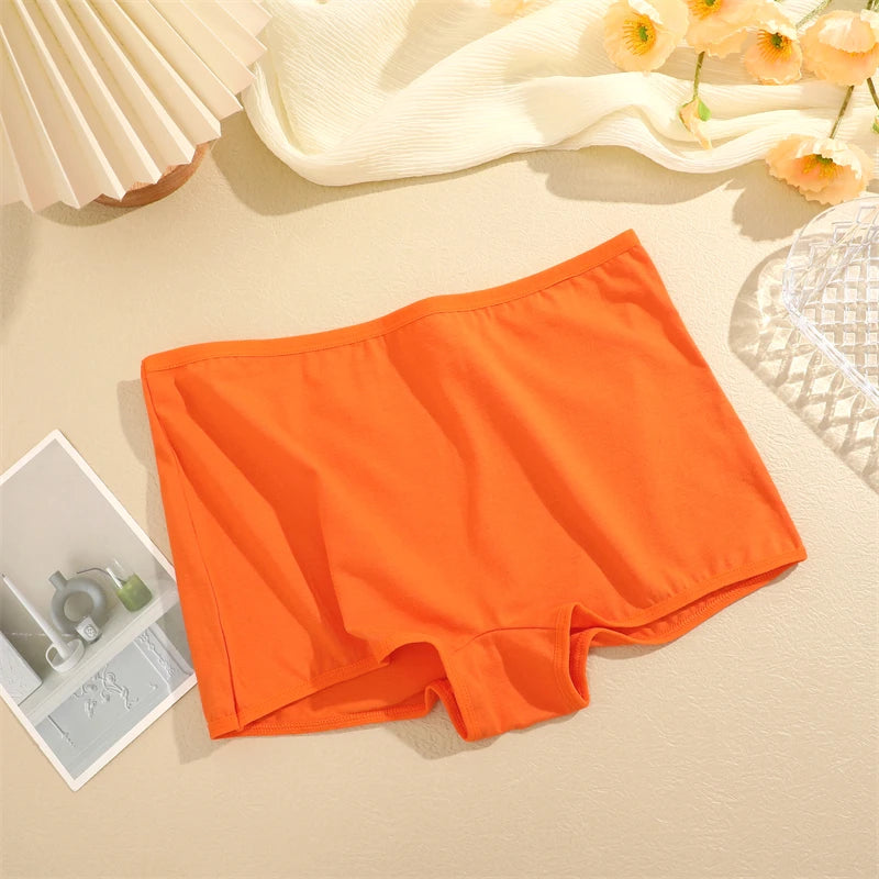 Women's Panties Cotton Seamless Sports Boxers Underwear Female Solid Color Briefs Cozy Lingerie Intimate Underpants XS-XL