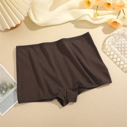 Women's Panties Cotton Seamless Sports Boxers Underwear Female Solid Color Briefs Cozy Lingerie Intimate Underpants XS-XL