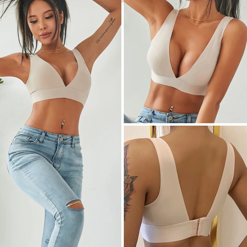 Seamless Bras for Woman Push Up Underwear Padded Bralette One Piece Brassiere Wireless Comfort Intimate